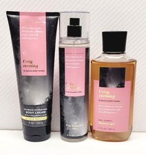 Bath  Body Works Cozy Evening - Body Cream, Fragrance Mist  Body Wash  3 pc