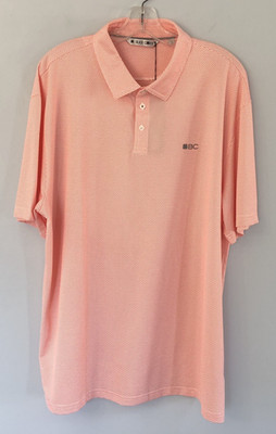 Black Clover Bali Live Lucky Men's Size XXL 2XL Golf Polo Shirt Red Peach NWT