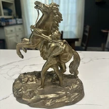 Antique ASCO Art Deco Guillaume Coustou Marley Horse Tamer Sculpture After 7”