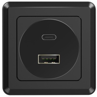 RV USB Outlet 12V Wall Mount,PD3.0 30W & QC3.0 18W USB-A/C Dual Port Socket, ...