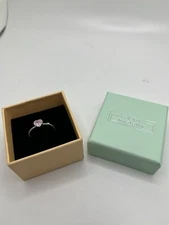 925 Pink Love CZ Ring For Fashion Women Cute Fine Jewelry