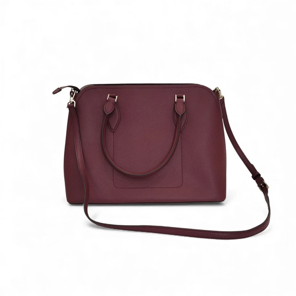 Kate Spade Handbag Small Burgundy Darcy Satchel Crossbody Womenswear - Preloved - Image 3 of 4