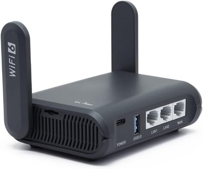 GL-AXT1800 WiFi 6 Travel Router Portable VPN Pocket Hotspot Slate AX