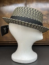 NWT Men’s Bailey Of Hollywood Pork Pie Hat Small Stingy Brim Mixed Braid