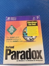 RARE Borland Paradox for Windows 3.1 and WG. Academic . Limited Edition Copy 30