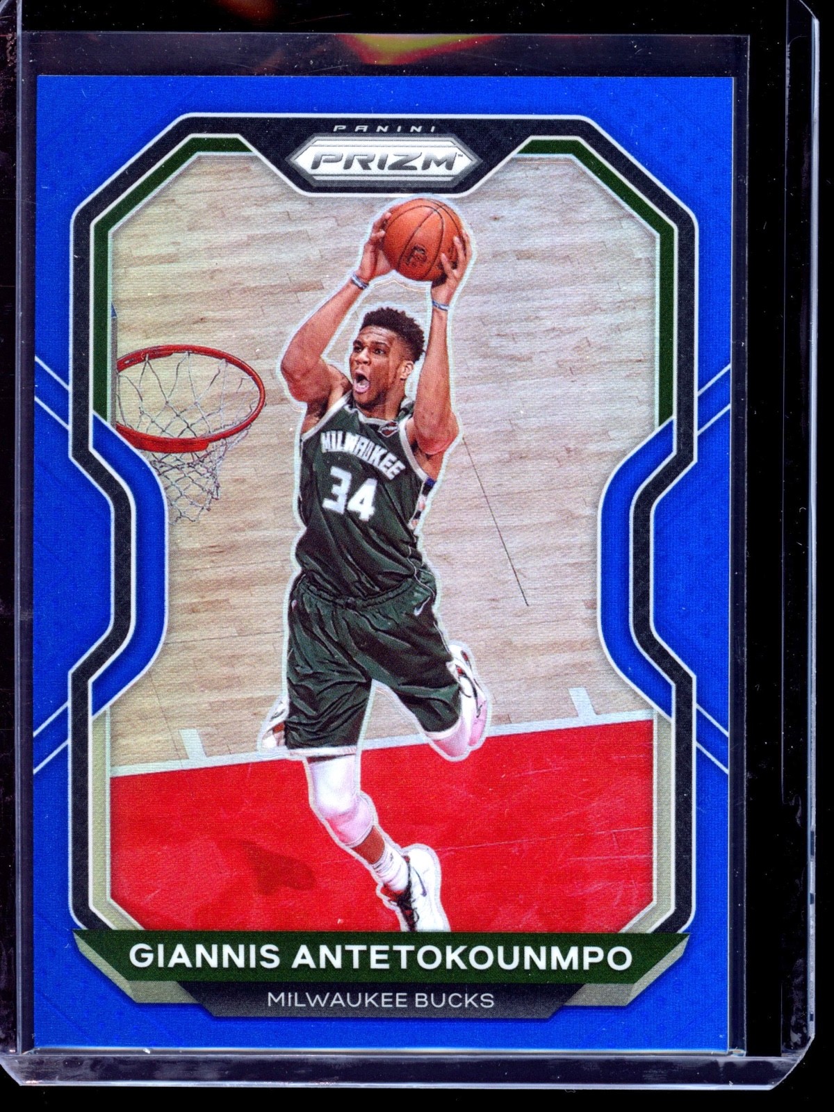 2020-21 Panini Prizm #111 Giannis Antetokounmpo Blue Prizm /199