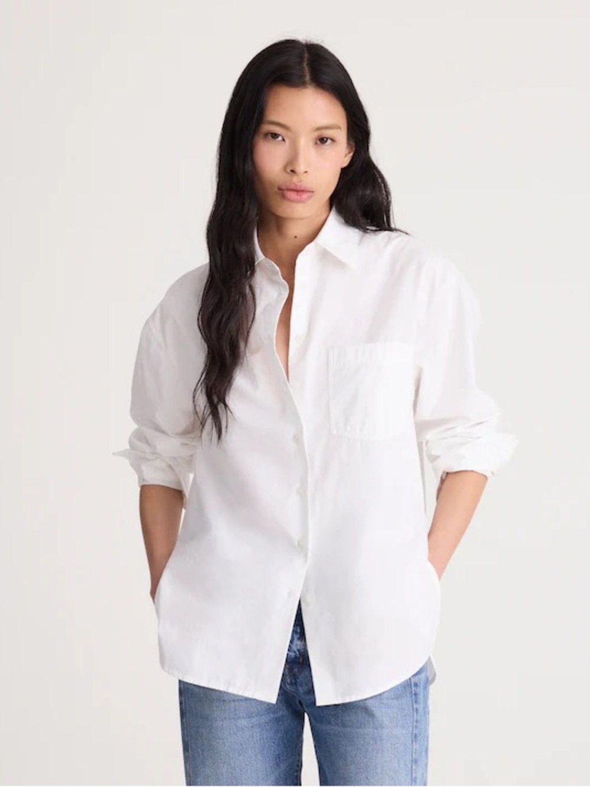 Madewell The Easy Shirt Button Down in White Size Medium NWT
