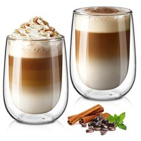 Doppelwandige Latte Macchiato GläSer KaffeegläSer Borosilikat 350Ml 2Er Set
