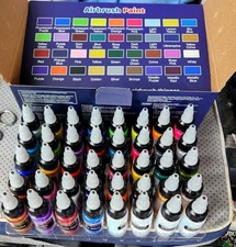 Airbrush Paint 36 Colors with 4 Thinner Airbrush Paint Set Water-Based Air New