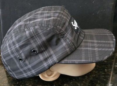 Supreme black/ plaid Fleece Line Ear Flap Camp Cap - Small/Medium