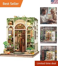 Book Nook Kit, 3D Wooden Puzzles for Adults, 196 pcs, DIY Miniature House Kit...