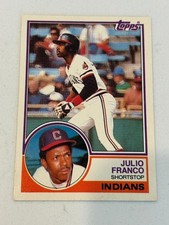 Topps 1983 Traded Julio Franco #34T Indians Baseball Trading Card