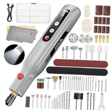 Mini Cordless Rotary Tool Kit, 5-Speed 4.2V USB Rechargeable Engraving  Grey