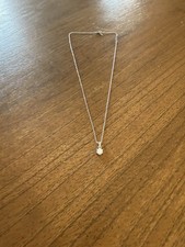 Diamond Pendent With 925 Silver Necklace