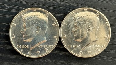 1973 P-D Kennedy Half Dollar 50c CLAD AU Coins (2) - ME5217