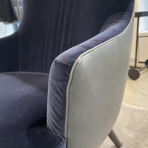 Walter Knoll Relaxsessel 375 / 377 Bezug Rücken Vintage 1437 Night Blue - Bild 3 von 6