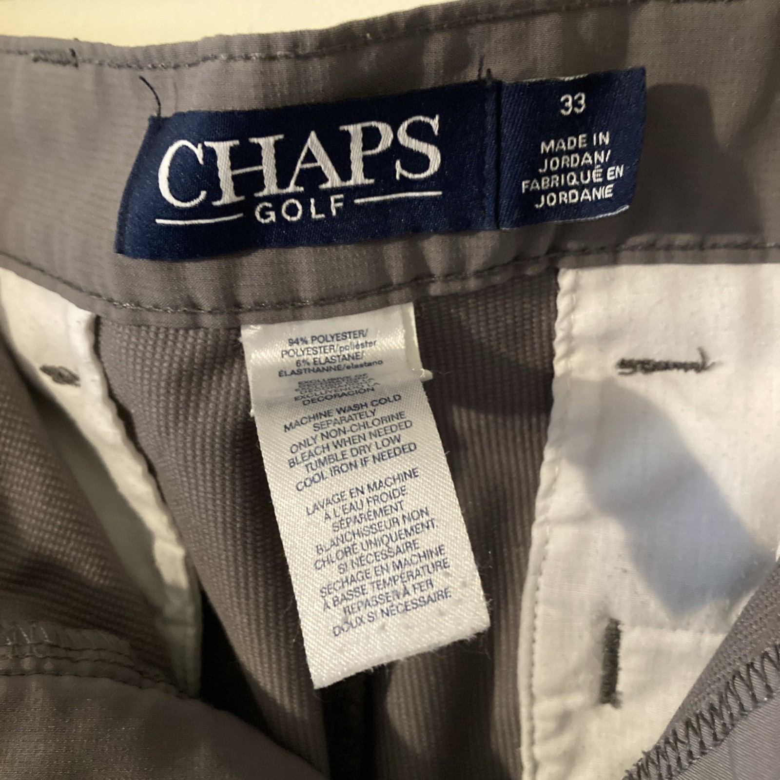 Chaps Men’s Size 33 Golf Shorts Solid Gray Flat F… - image 4