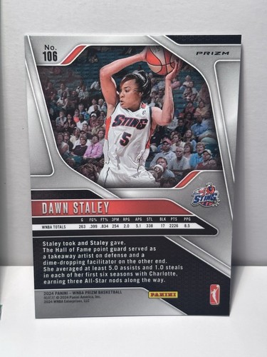 Dawn Staley Prizm Green Refractor & Sealed 4 WNBA Card Pack Sting South Carolina - Bild 3 von 4