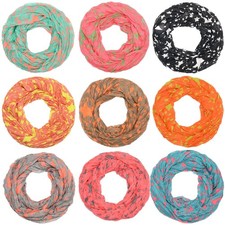 Schal Loopschal Halstuch Damen Sterne Stars Muster Stern Neon Farben Rundschal