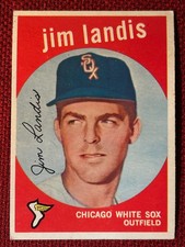1959 Topps #493  JIM LANDIS  Chicago White Sox MLB baseball card EX+