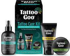 Tattoo Aftercare Kit, 3 Pieces- Antimicrobial Soap, Tattoo Balm Healing Lotion