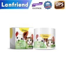 Effective Pet Ear Care Pads for cats dogs removes ear dirt and stains