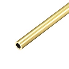 Brass Round Tube 300mm Length 8mm OD 1.5mm Wall Thickness Seamless Pipe Tubing