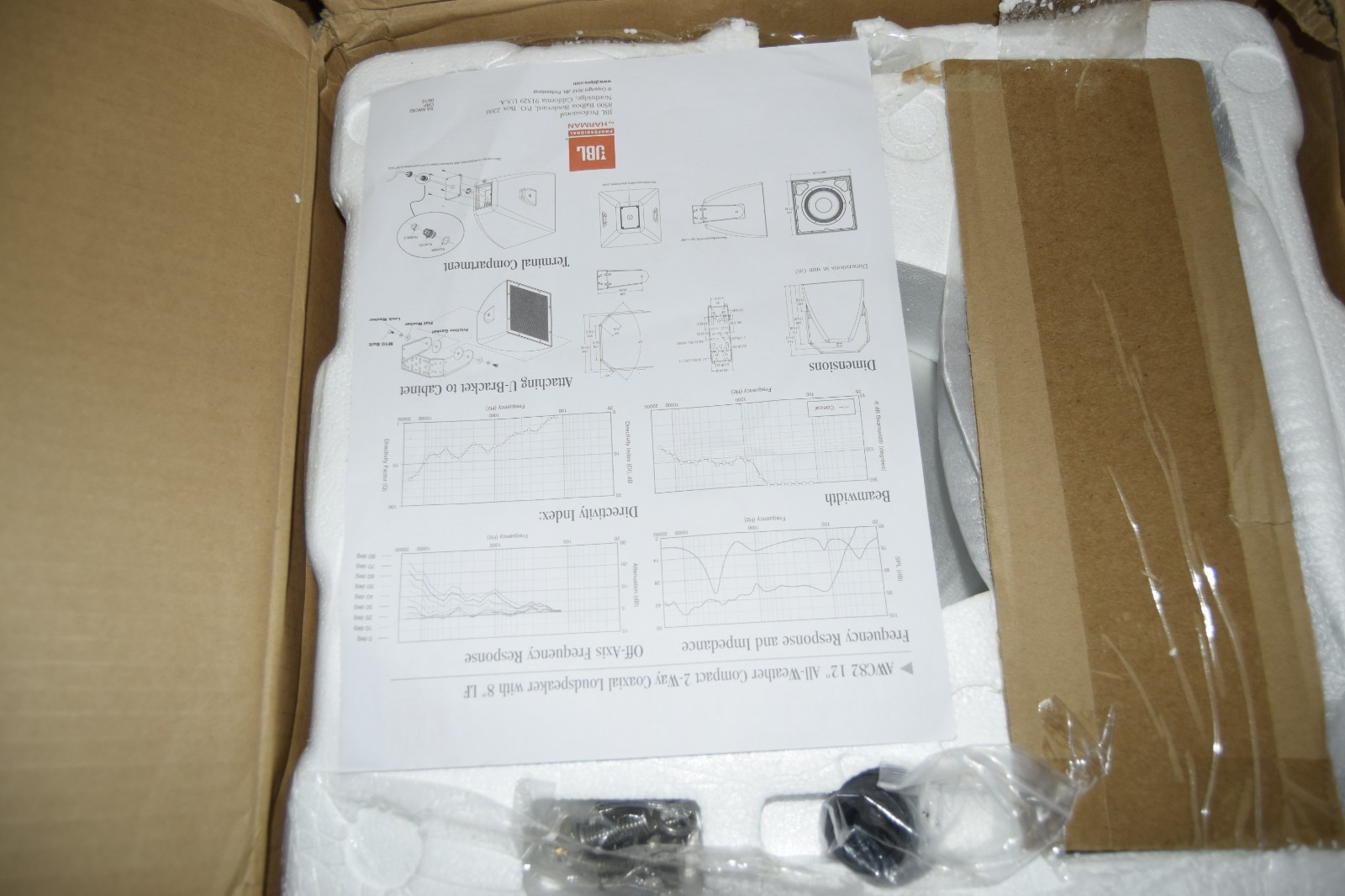 New! JBL White Surface Mount Indoor/Outdoor Commercial Speaker AWC82 / 200 Watt