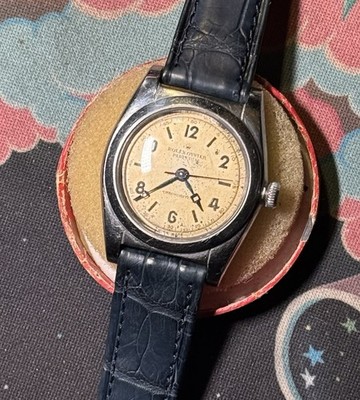 1940 s Vintage Rolex Oyster Perpetual Bubbleback Blue Alligator Band #2940 RARE!