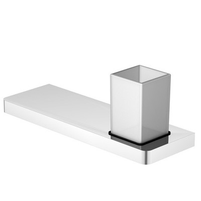 Steinberg Serie 420 Badezimmer Ablage mit Glas weiß satiniert 420 2011