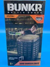 Bunkr Sand Barrier Crate Inflatable Battle Zone Gaming Accessory For Dart Blaste