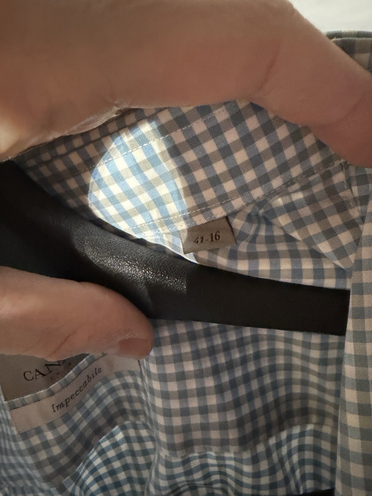 Canali Impeccabile Gingham Patterned Button Down … - image 4