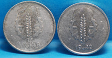 Germany - East 1947 1949-A 1979 1984-A, Pfennig, 1975 & 1988-A 5 PFG. Circ. 9-12