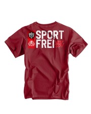 Männer T-Shirt Sport frei weinrot