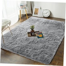 Soft Fluffy Bedroom Rugs, 4 x 6 Feet Indoor Shaggy Plush Area Rug for Boys