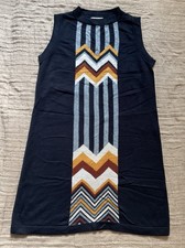 Missoni Knit Dress Black Chevron Geometric Shift Womens XS For Target EUC