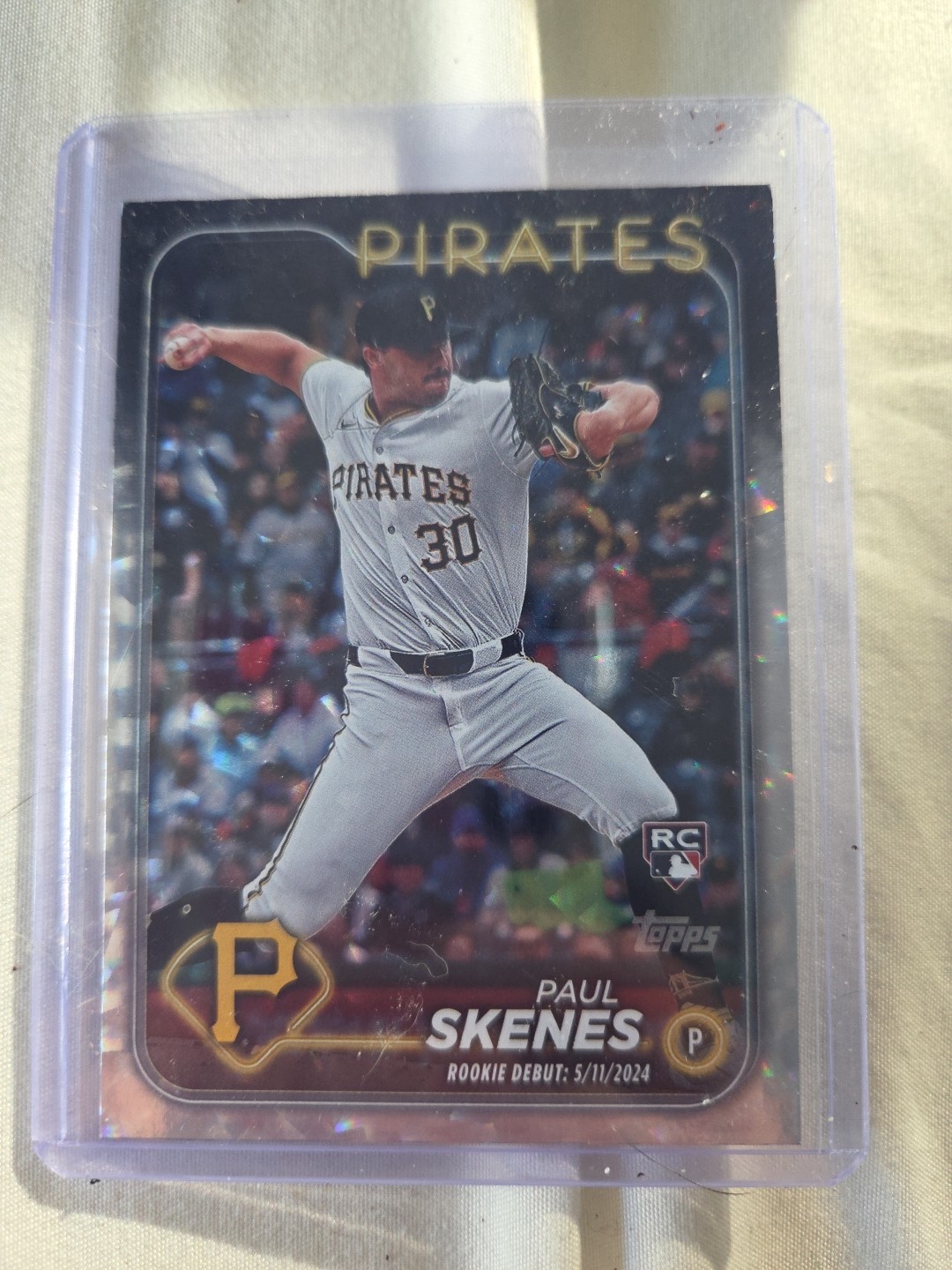 2024 Topps Update SeriesRookie Debut Paul Skenes #US288 Silver Crackle Foilboard