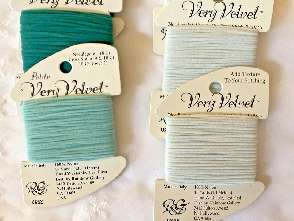 Rainbow Gallery Needlepoint Embroidery Thread Lot of 6 Very Velvet Shade Greens - Image 3 of 3