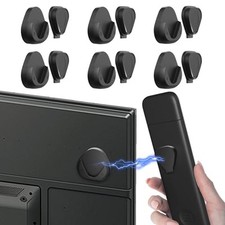6 Pack Magnetic Remote Control Holder Wall Mount,Convenient and Stylish Black
