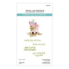 Spellbinders Clear Stamp  Die Set On the Farm Collection-Ham It Up