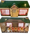 Marx Babyland Vtg Tin Dollhouse Renwal Nursery Set 5 Named Babies Flagg Nurse
