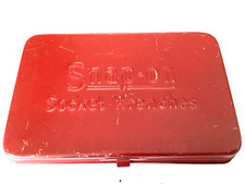 Snap On Embossed Metal Box For Socket Wrenches Ratchet Extension Old Logo Nice
