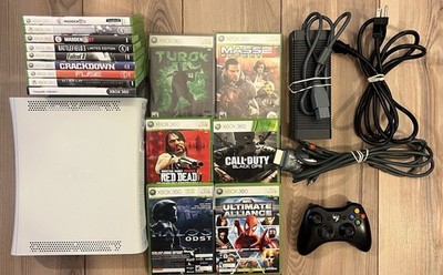 Xbox 360 Fat Console Bundle 20GB HDD 15 Games Controller Tested Works