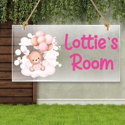 Personalisiertes Acryl Zimmer Hängeschild individuell Gartenhaus Gartenschild Deko