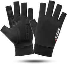 Lightweight-Fingerless-Gloves for Men - UPF 50 UV Sun-Protection- Gloves for Fi