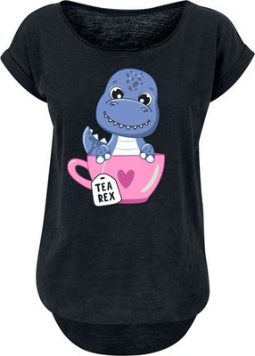 Tierisch T-Shirt Damen Tea Rex schwarz