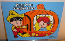 PUZZLE - PETER PETER PUMPKIN EATER WOODEN PUZZLE - 15 PIECES