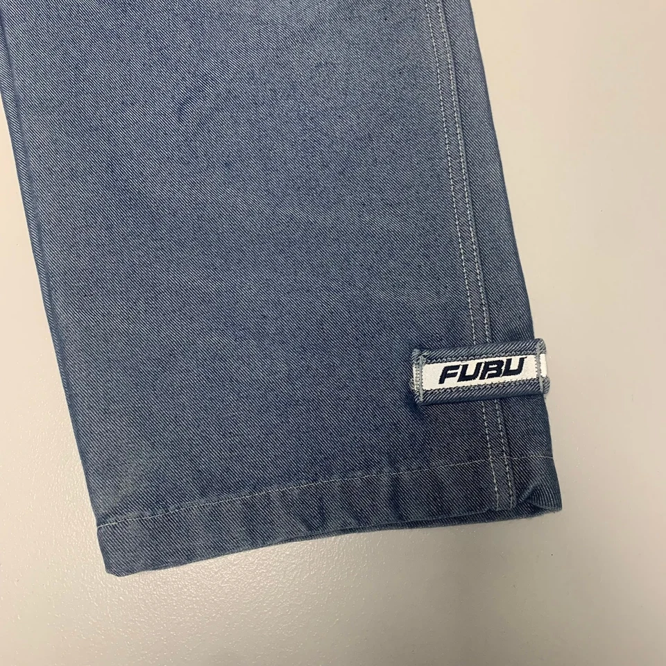 FUBU Carpenter Jeans Baggy Fit Denim Retro Blue Women's Size 10 - Image 2 of 4