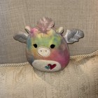 Squishmallow 5”  Pink Tie Dye Bling Angel Wings Rainbo Plush Hearts Mohawk Valen — photo 2