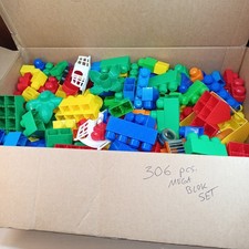 Mega Blok Lot Big Blocks Large Toddler-Friendly Building Toys Mixed Sizes 15lbs